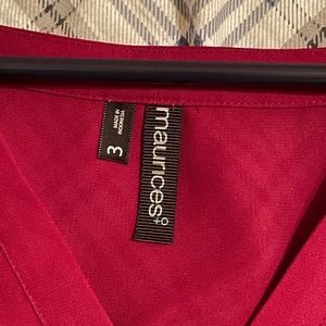 Maurices deep red blouse